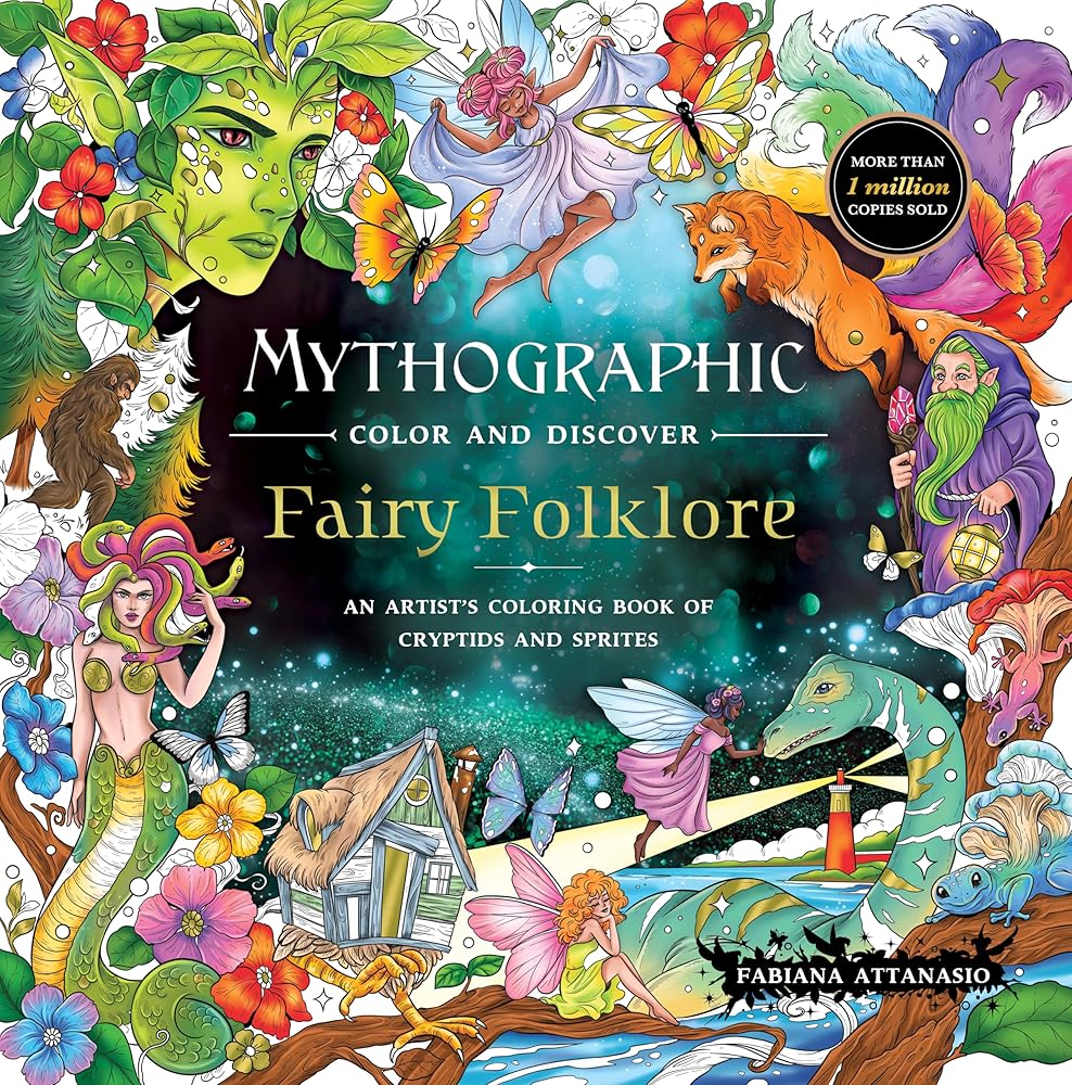 Mythographic Color and Discover: Fairy Folklore: An Artist’s Coloring Book of Cryptids and Sprites cover image