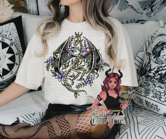 Black Floral Dragon