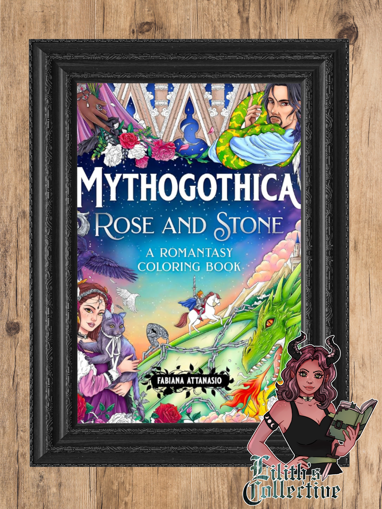 Mythogothica: Rose and Stone: A Romantasy Coloring Book