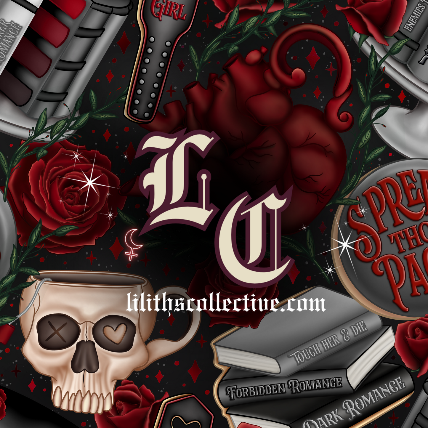 Red Dark romance Tea Party