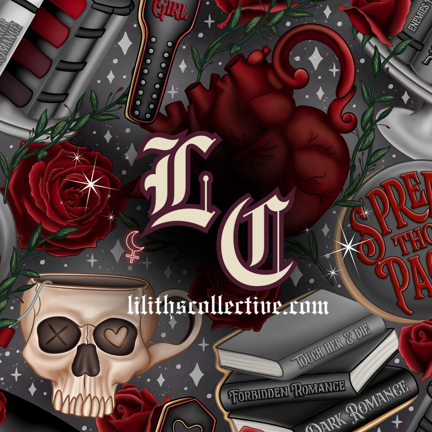 Black & Red Dark romance Tea Party