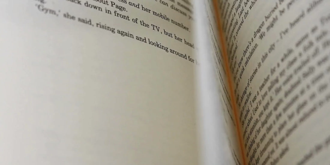 A video of someone flipping through a fantasy book quickly. 